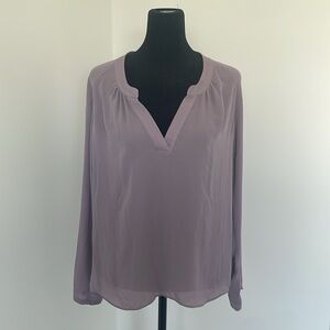 NWOT August 1 Eight Light Purple Long Sleeve Blouse Size Small